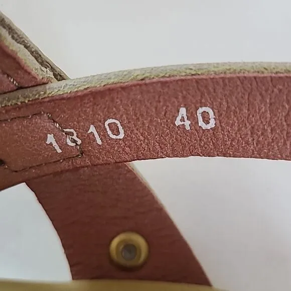 Art Metropolitan Larissa Comfort Flat Sandals Wheat Light Yellow Leather EU 40