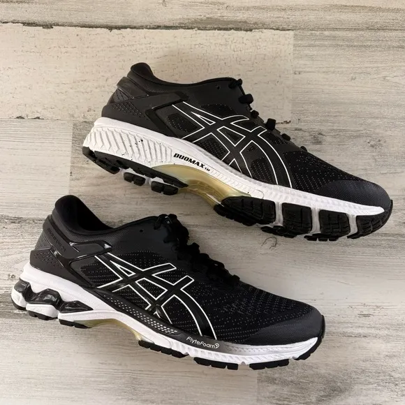 Asics Women’s Size 9.5 Gel-Kayano 26 Lace Up Running Shoes In Black