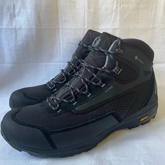 Asolo Nuuk GV Gore Tex Insulated Black Hiking Trail Vibram Mens Boots Size 12
