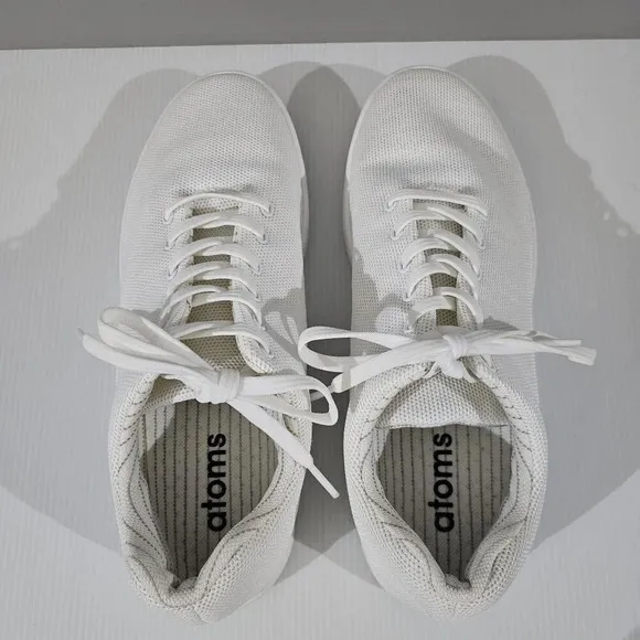 Atoms Model OOO Sneaker Lightweight Mens Shoe White Knit Size 11