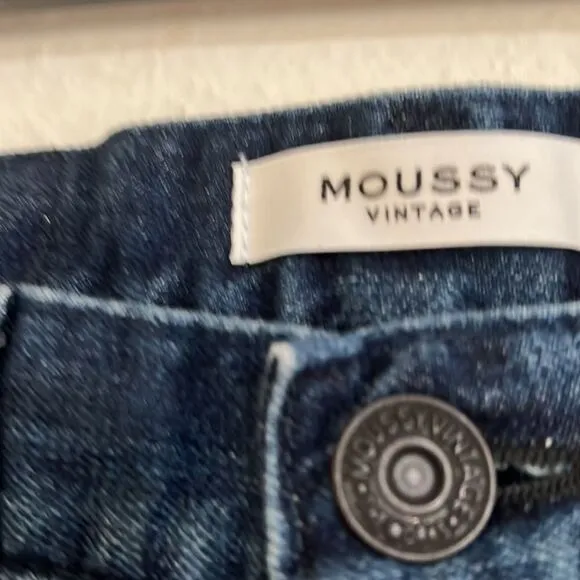Authentic Moussy Women's Jeans size 26 Medium Wash High  Rise Straight Leg Japan