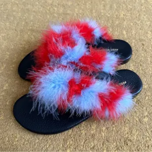 AVEC MODÉRATION Feather Flip Flop Sandals 37