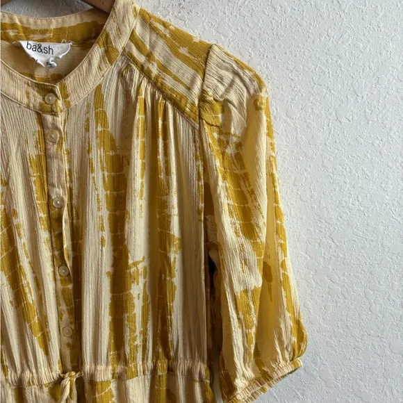 Ba&amp;sh Kenya Dress Yellow Size Small