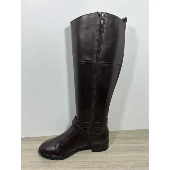 Bandolino Women’s Jiman Tall Leather Riding Brown Boots Size 6 New