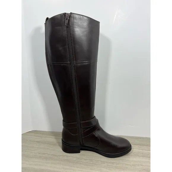 Bandolino Women’s Jiman Tall Leather Riding Brown Boots Size 6 New