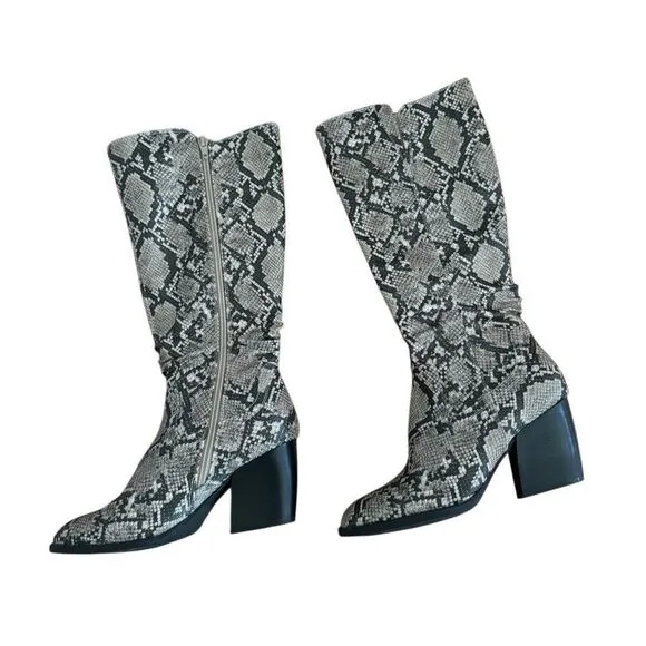Baretraps Lilly Women's Tall Boots | Natural Snake | Size 7.5