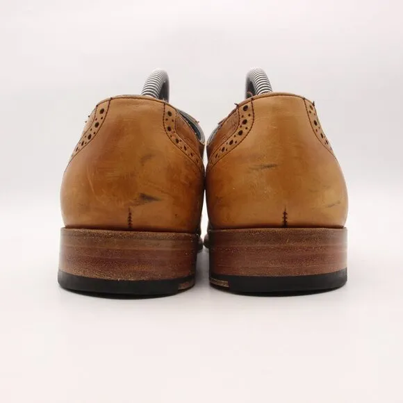 Barker McLean Antique Rosewood Men's Size UK 9 F Full Leather Brogue Shoes