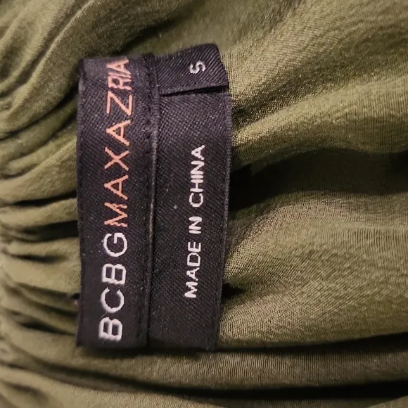 BCBGMaxAzria Silk Halter Tie Hem Dress