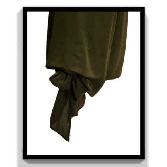 BCBGMaxAzria Silk Halter Tie Hem Dress