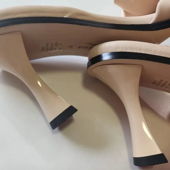 Beach Sand Heel Sandals Dress Leather Ruffle Sandal NWT Astonishly Beautiful Tan