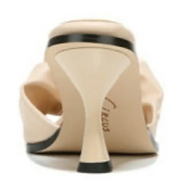 Beach Sand Heel Sandals Dress Leather Ruffle Sandal NWT Astonishly Beautiful Tan