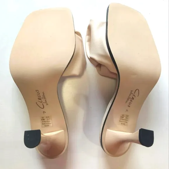 Beach Sand Heel Sandals Dress Leather Ruffle Sandal NWT Astonishly Beautiful Tan