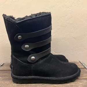 BearPaw Luna Black Short Boots Women’s Size 9 - NEW