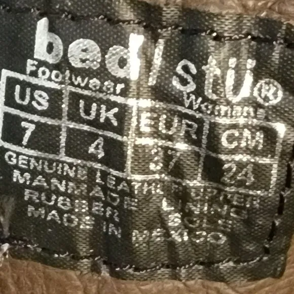 Bed Stu Cobbler Series Opal Brown Leather Harness Boots