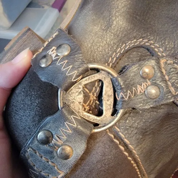 Bed Stu Cobbler Series Opal Brown Leather Harness Boots
