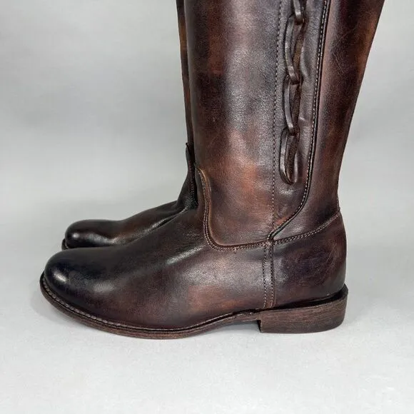 Bed Stu Women's Size 7 Tall Brown Leather Riding Boots