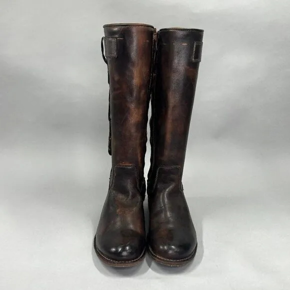 Bed Stu Women's Size 7 Tall Brown Leather Riding Boots