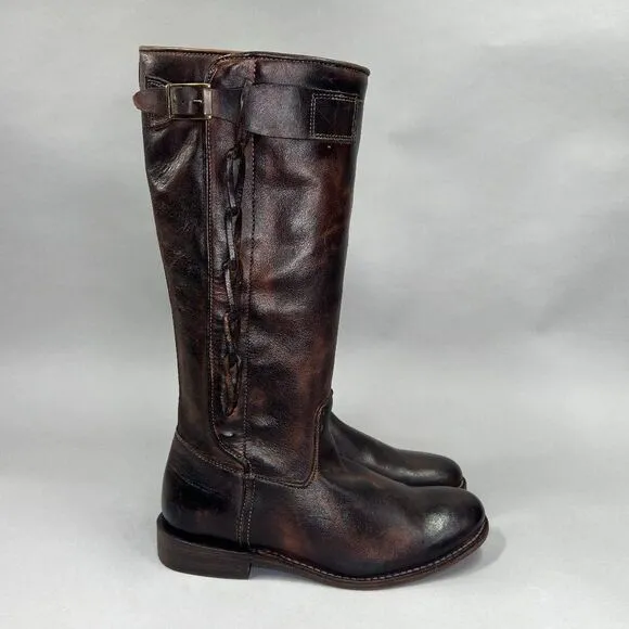 Bed Stu Women's Size 7 Tall Brown Leather Riding Boots