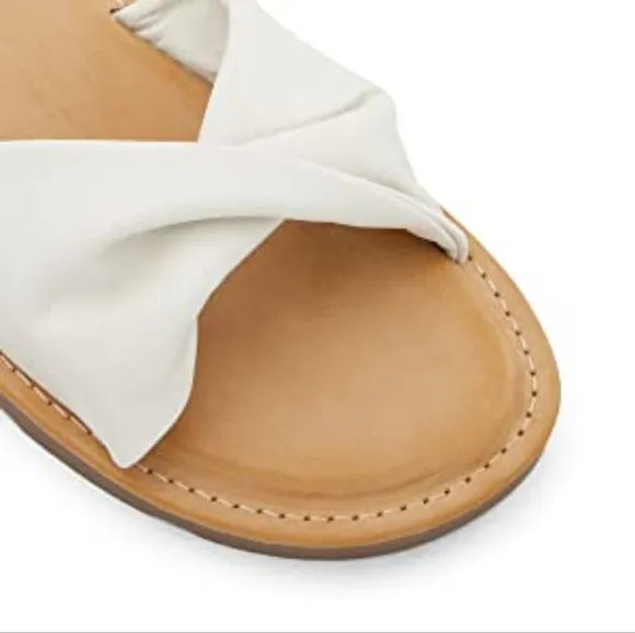 Billabong Malibu Flat Slide Sandals Ivory White