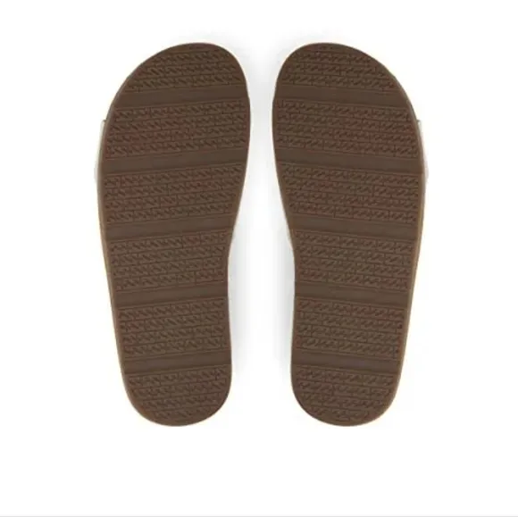 Billabong Malibu Flat Slide Sandals Ivory White