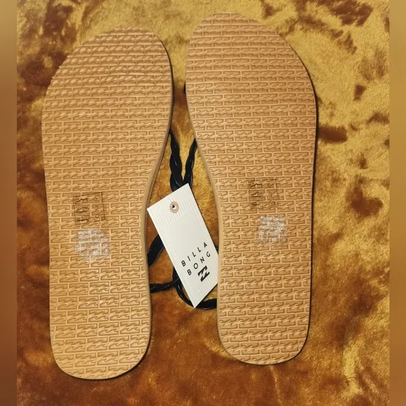 Billabong Malibu Flat Slide Sandals Ivory White