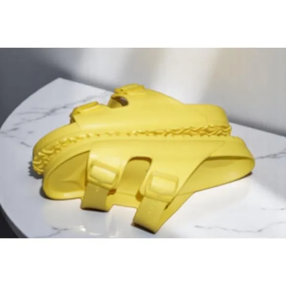 BIRKENSTOCK ARIZONA EVA SANDALS-VIBRANT YELLOW-SIZE EU 44, US 11-NWOB