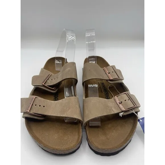 Birkenstock Arizona Sandals Unisex Brown Leather Vacay Size 10 US 41 EU New 5