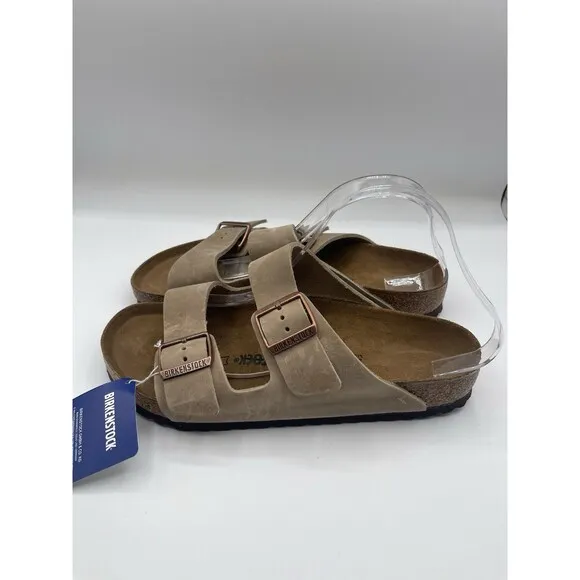 Birkenstock Arizona Sandals Unisex Brown Leather Vacay Size 10 US 41 EU New 5
