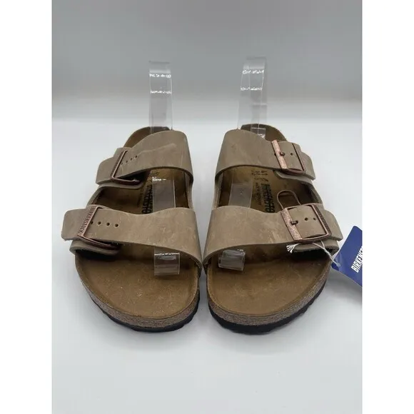 Birkenstock Arizona Sandals Unisex Brown Leather Vacay Size 10 US 41 EU New 5