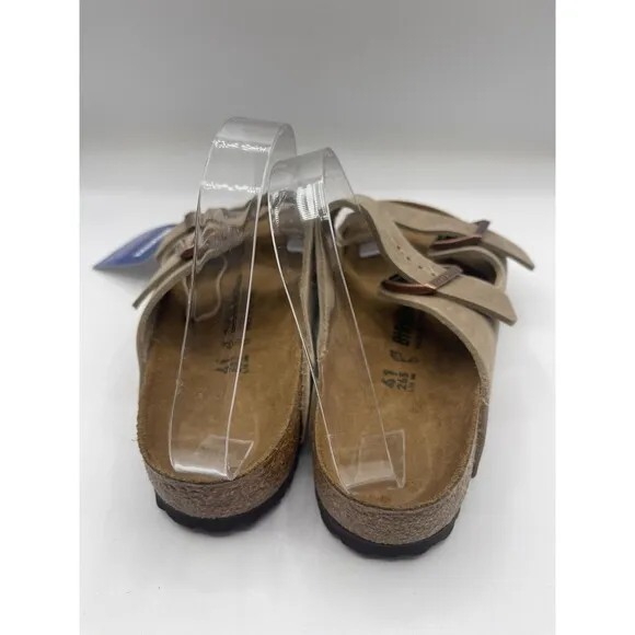 Birkenstock Arizona Sandals Unisex Brown Leather Vacay Size 10 US 41 EU New 5