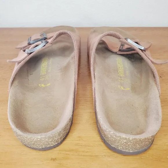 Birkenstock Beige Slide On Sandals Flip Flops Summer Unisex 41 Ladies 10 Mens 8