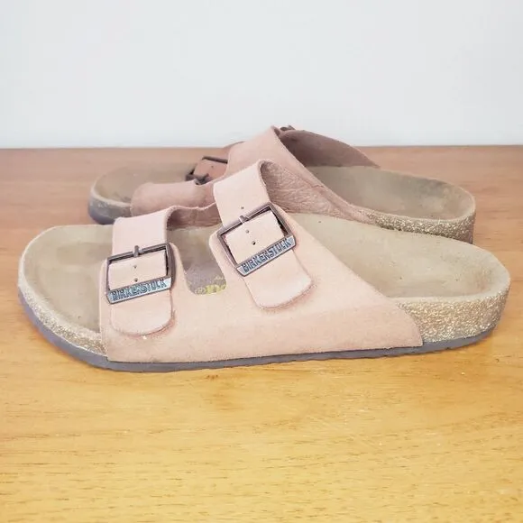 Birkenstock Beige Slide On Sandals Flip Flops Summer Unisex 41 Ladies 10 Mens 8