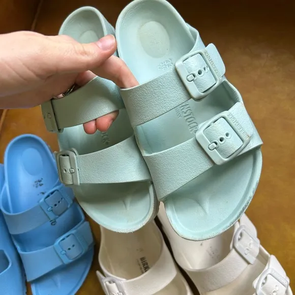 Birkenstock Bundle of Blue and White Sandals with Adjustable Straps size 33 eu