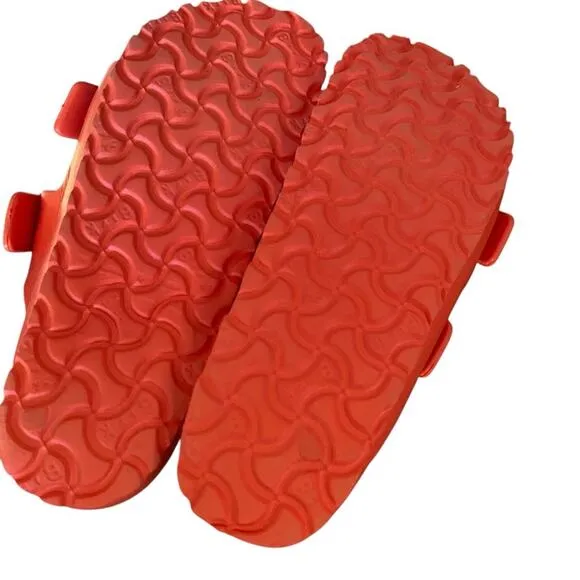 Birkenstock EVA Arizona Orange Slide Sandals Flip Flops size 6 ladies