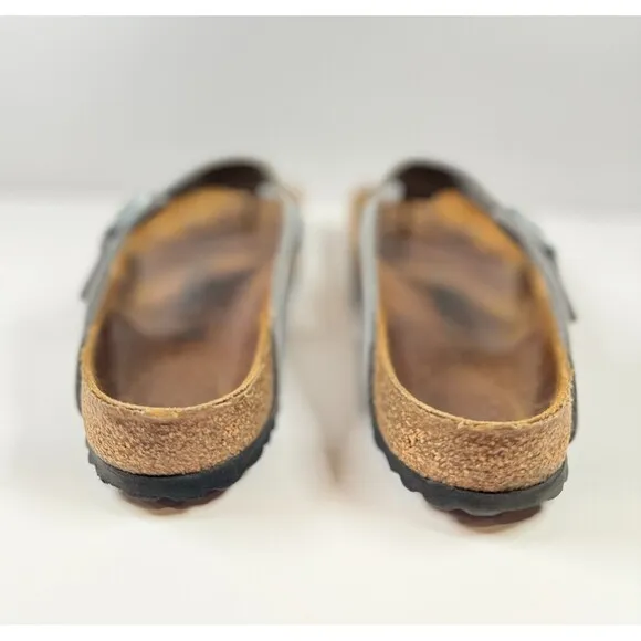 Birkenstock Gizeh Sandals Brown White Birko Flor Flat Flip Flops Thong 41 US 10