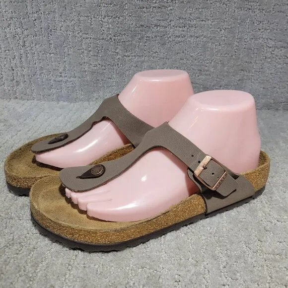Birkenstock Gizeh Size EU 39 L8 M6 US R Brown Birko Flor Flip Flop thong Sandals