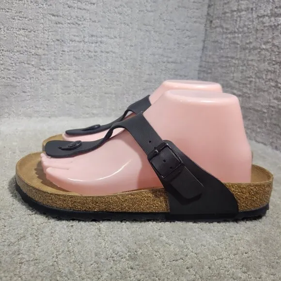 Birkenstock Gizeh Size EU 40 L9 M7 US R Black Birko-Flor Flip Flop thong Sandals