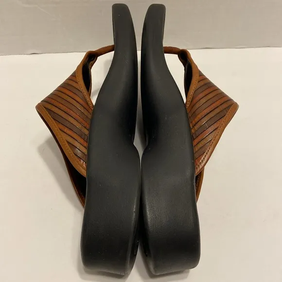 Birkenstock Tatami Brown Thong Leather Comfort Sandals Size 10 - 10 1/2  EU 41