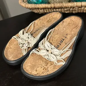 Birkenstock Tatami Macrame Sea Shells Slide Sandals Size 40  / US 10