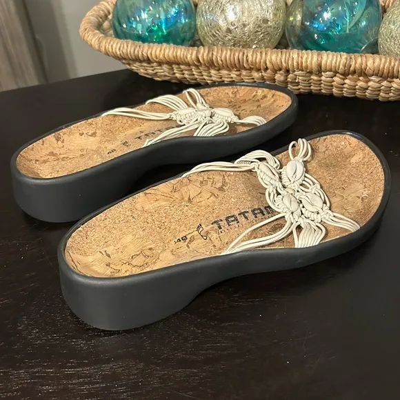 Birkenstock Tatami Macrame Sea Shells Slide Sandals Size 40  / US 10