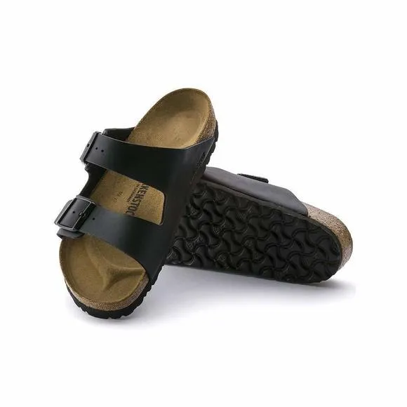 BIRKENSTOCK UNISEX ARIZONA SANDAL,BLACK OILED LEATHER,37 M EU