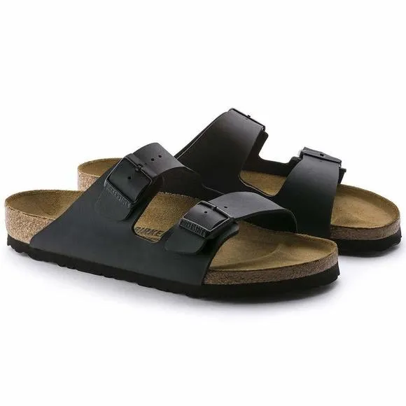 BIRKENSTOCK UNISEX ARIZONA SANDAL,BLACK OILED LEATHER,37 M EU