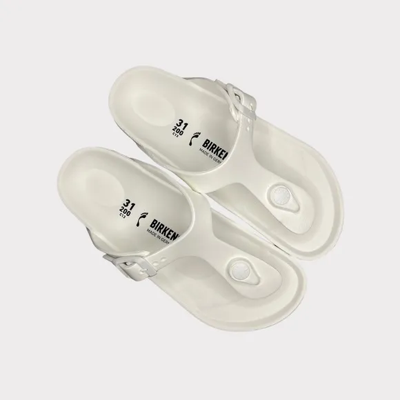 Birkenstock White Thong Sandals
