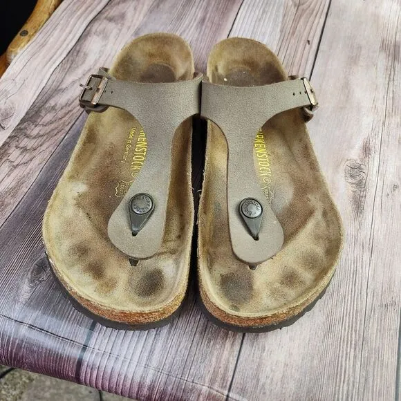 Birkenstock Women's Gizeh Tan Slip-on  Snadals Summer Sz 7