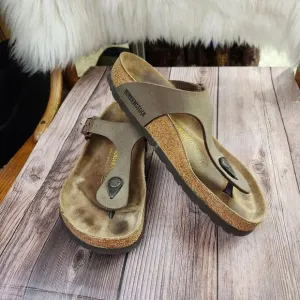 Birkenstock Women's Gizeh Tan Slip-on  Snadals Summer Sz 7