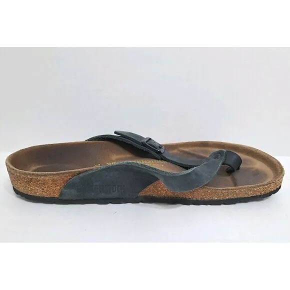 BIRKENSTOCK Women's Size 8 Black Leather Adria Sandals Flip Flops 39