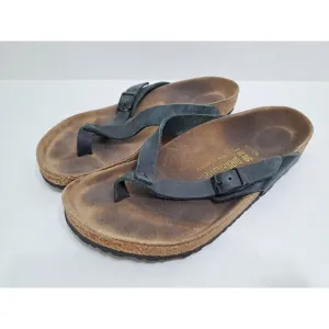 BIRKENSTOCK Women's Size 8 Black Leather Adria Sandals Flip Flops 39