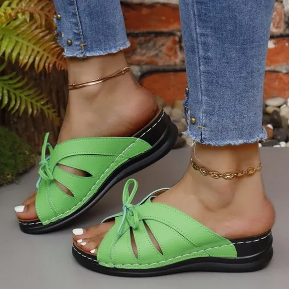 Black Peekaboo Open Toe Sandals