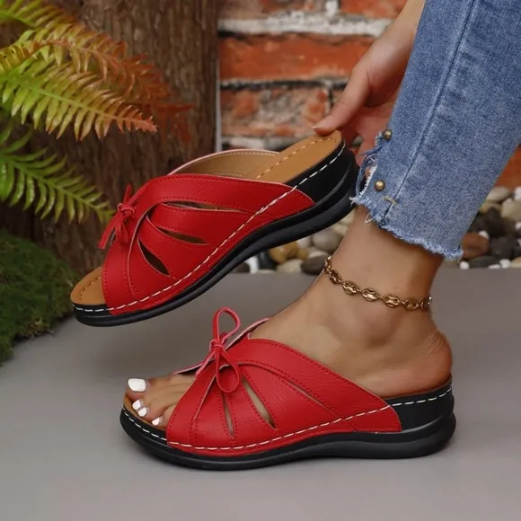 Black Peekaboo Open Toe Sandals