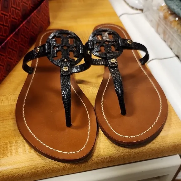 Black Sandals Tory Burch
